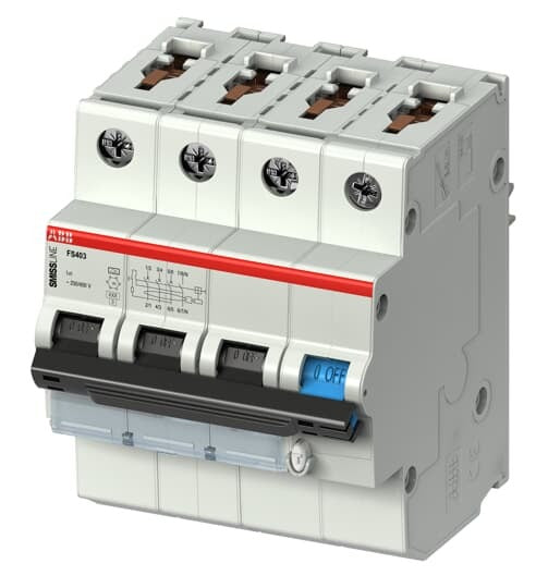 ABB FS403M-C6/0.03 FI-Schalter C , 6A, 400VAC, 10kA, I?=0,03A, 4p , steckbar