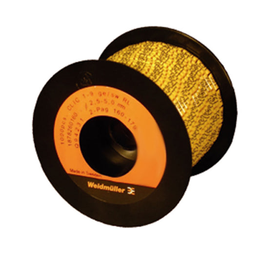 WEI CLI C 1-6 GE/SW 10-19 2-PAG RL Leitermarkierer, LxB: 6 x 4.2 mm, PVC, w eich