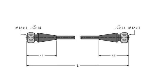 TURC RKH4.5-50-RKH4.5/TFE Food & Beverage hygienic / PVC Verbindungsleitung