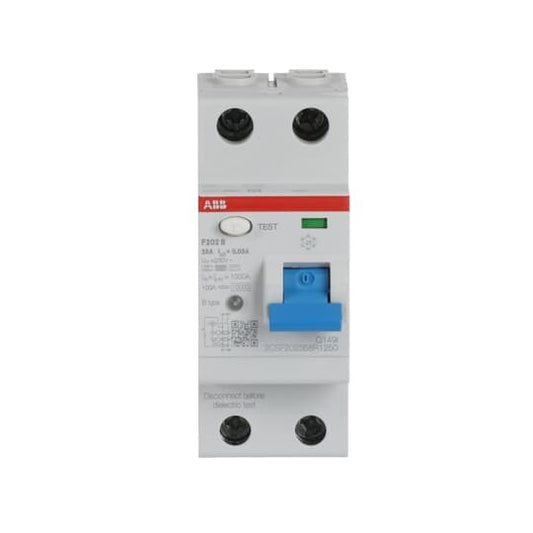 ABB F202B-25/0,03 FI-Schutzschalter Typ B 2P 25A 30mA 3kA 2TE 2CSF202568R1250