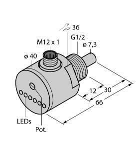 TURC FCS-G1/2A4-AP8X-H1141 0.5M Strömungsüberwachung, Eintauchsensor mit integri