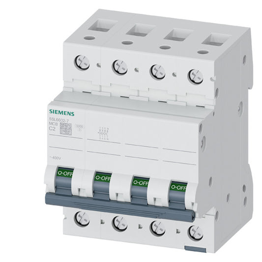 SIEM 5SL6602-7 Leitungsschutzschalter 400V 6kA, 3+Npol. C, 2