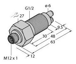 TURC FCS-GL1/2A4-NAEX-H1141/A Strömungssensor Eintauchsensor ohne integrierte Au