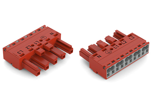 WAGO 770-1305 Buchsenteil 5-polig rot 0,5-4qmm