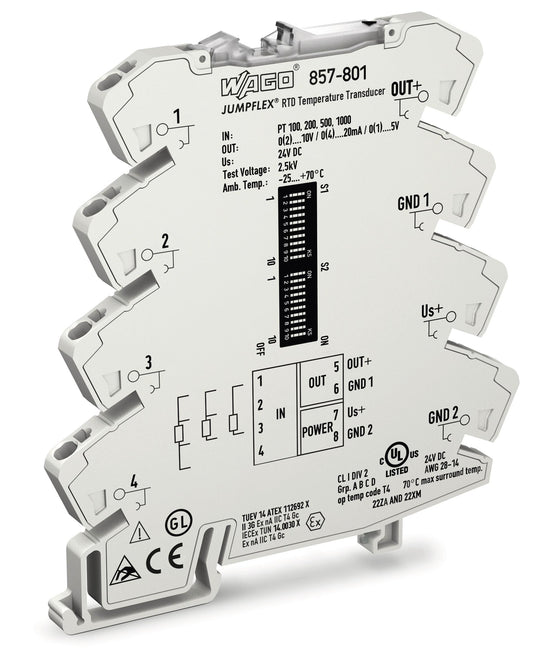 WAGO 857-801 JUMPFLEX®-Messumformer Temperaturmessumformer P