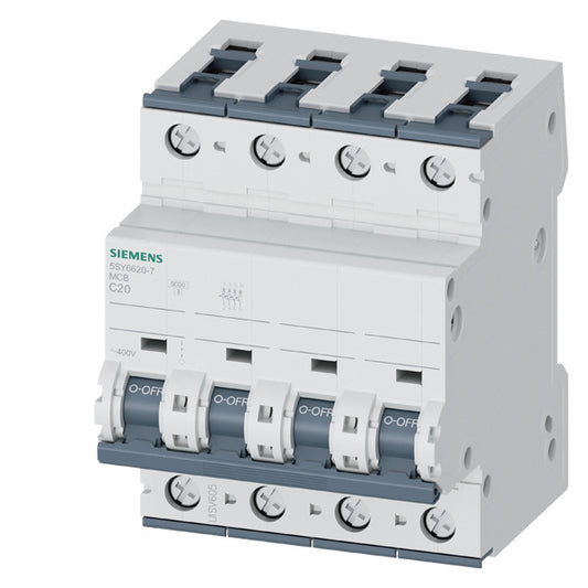 SIEM 5SY66207 Leitungsschutzschalter 20A 400V 6kA 3+N-polig