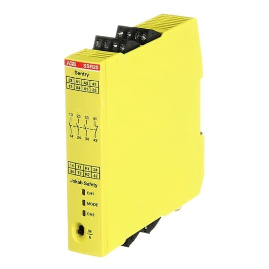 ABB Sentry SSR20 24VDC Sicherheitsrelais Relaisausgänge 3 NO + 1 NC Betriebsspan