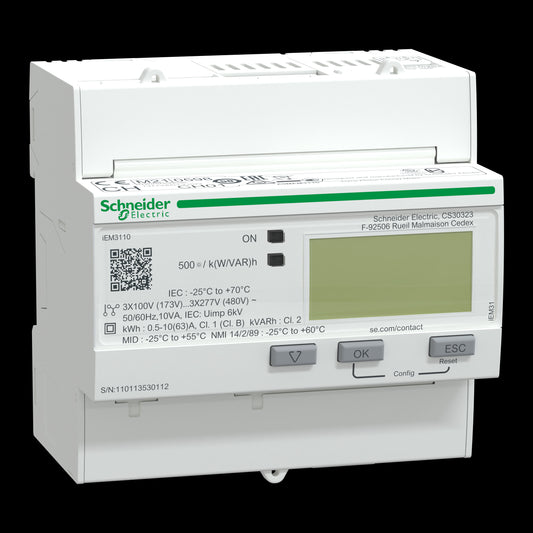 SE A9MEM3110 IEM3110 Energiezähler 3P+N 63A Puls Mid