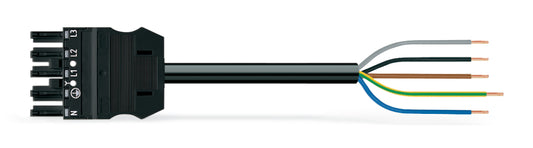 WAGO 771-9995/107-401 Anschlussleitung schwarz 5x2,5qmm L=4m