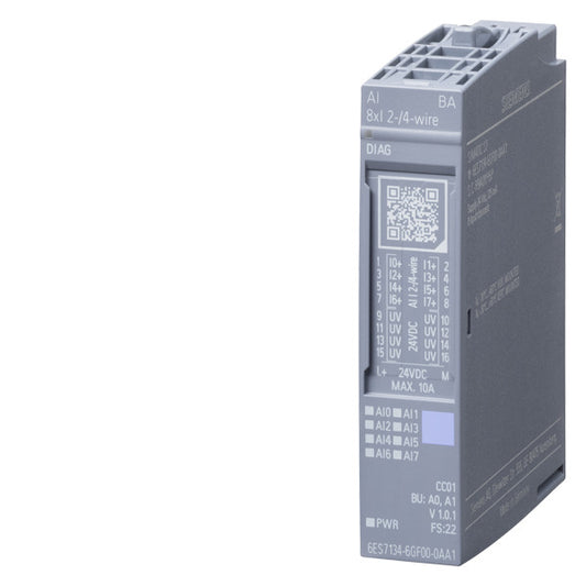 SIEM 6AG1134-6GF00-7AA1 SIPLUS ET 200SP AI 8XI 2-/4-WIRE BA -40...+70°C mit Conf