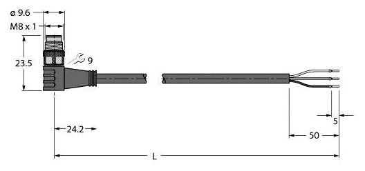TURC PSW3M-5/TEL Aktuator- und Sensorleitung PVC Anschlussleitung