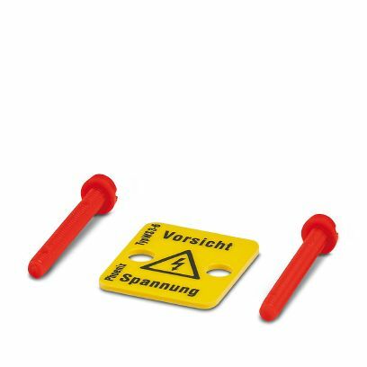 PHO WS 3-6 Warnschild 3 Klemmen Raster 6mm