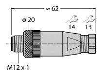 TURC BS8151-0/9 M12 x 1 Rundsteckverbinder Konfektionierbare