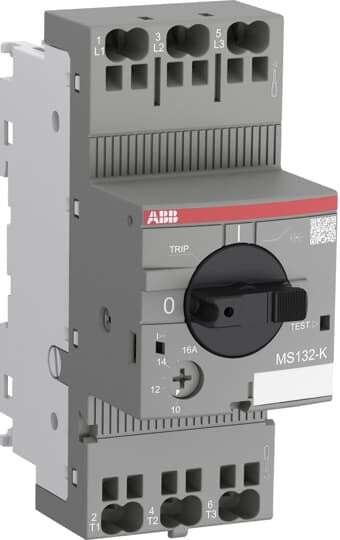 ABB MS132-20K Motorschutzschalter mit Push-In Klemmen, Auslöseklasse 10, 16-20 A