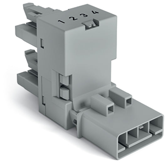 WAGO 890-1681 h-Verteiler 1 x Stecker / 2 x Buchse 4-polig, grau