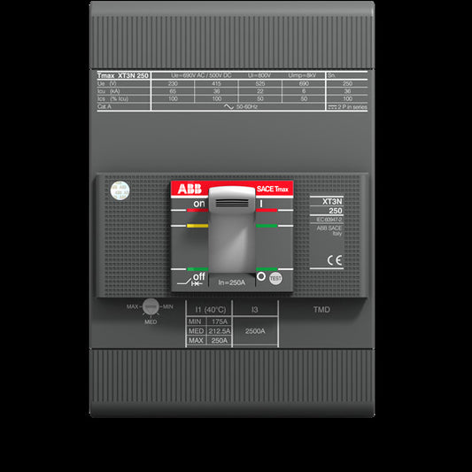ABB XT3S 250 TMG 63-400 3p F F 0 Komp. Leist.-s. m.Vorders.Ans. 1SDA068265R0001