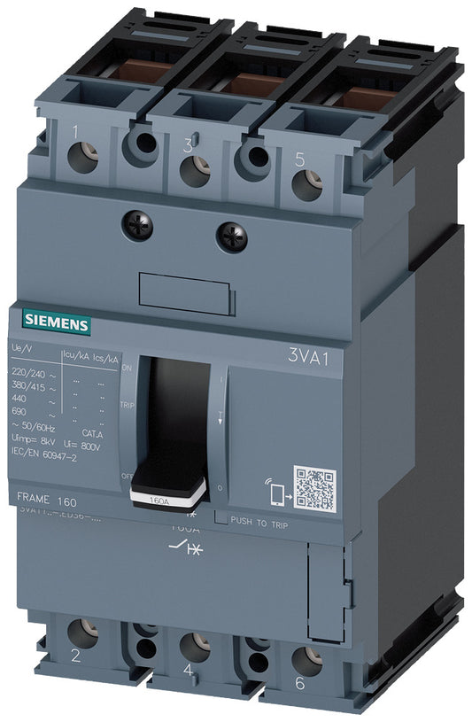 SIEM 3VA1180-3ED36-0AA0 Leistungsschalter 3VA1 IEC Frame 160 Schaltvermögenklass