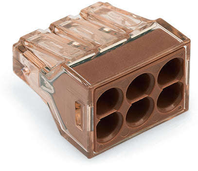 WAGO 773-606 Verbindungsdosenklemme für eindrähtige Leiter bis 4qmm, 6-Leiter Kl