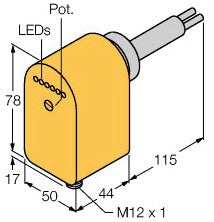 TURC FCS-HA2P-LIX-H1141/AL115 Strömungssensor Eintauchsensor mit integrierter Au