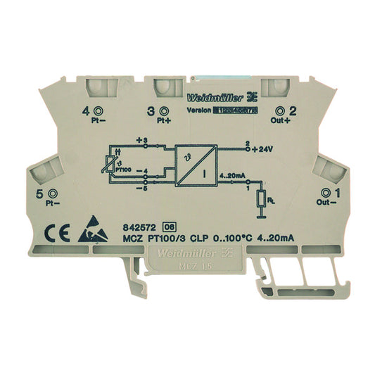 WEI MCZ PT100/3 CLP 0...120C Signalwandler/-trenner, 4...20 mA (Stromschleife) ,