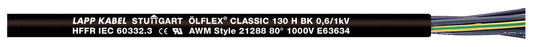 LAPP ÖLFLEX CLASSIC 130 H BK 0,6/1 kV 7G1 Steuerleitung ÖLFLEX CLASSIC 130 H BK