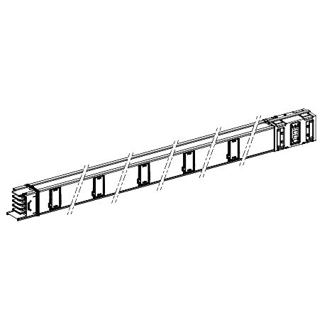 SE KSA630ED45010 Schienenkasten gerade 630A 10 Abgänge 5m