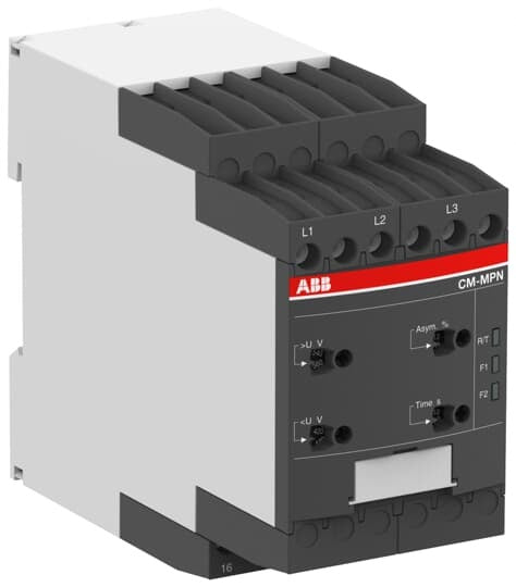 ABB CM-MPN.72S Dreiphasenüberwachungsrelais 2We, 0,0,1-30s, L1-L2-L3=3x530-820VA