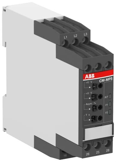 ABB CM-MPS.43S Dreiphasenüberwachungsrelais 2We, 0,0,1-30s, L1-L2-L3=3x300-500VA