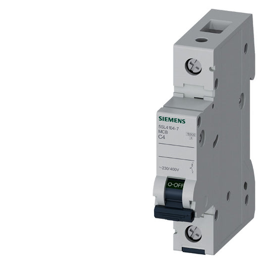 SIEM 5SL4104-7 Leitungsschutzschalter 230/400V 10KA, 1Polig, C, 4A