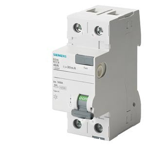 SIEM 5SV4312-0 FI-Schutzschalter TYP AC 25/2 30MA 2TE