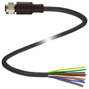 PF V112-G-BK10M-PUR Female cordset