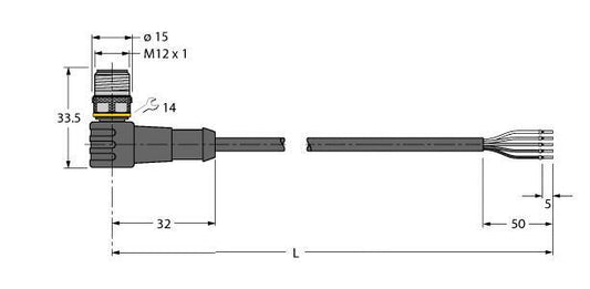 TURC WSC5T-2/TEG Aktuator- und Sensorleitung / PVC Anschlussleitung