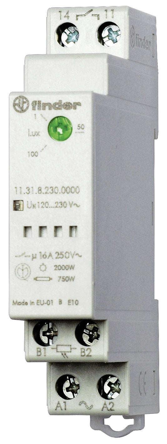 FIN 11.31.0.024.0000 Dämmerungsschalter für Reiheneinbau 1 bis 100 Lux 1S 16A fü