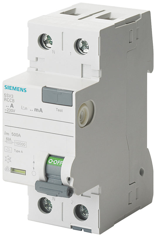 SIEM 5SV3616-6KL FI-Schutzschalter Typ A 63A 1+N-pol. 300mA 230V 2TE N-links