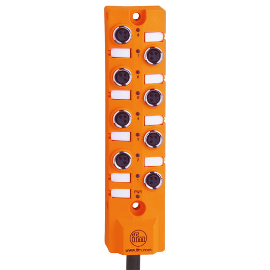 IFM EBC070 Zentralverteiler 8-fach M8 3-polig DC PNP Kontakte vergoldet