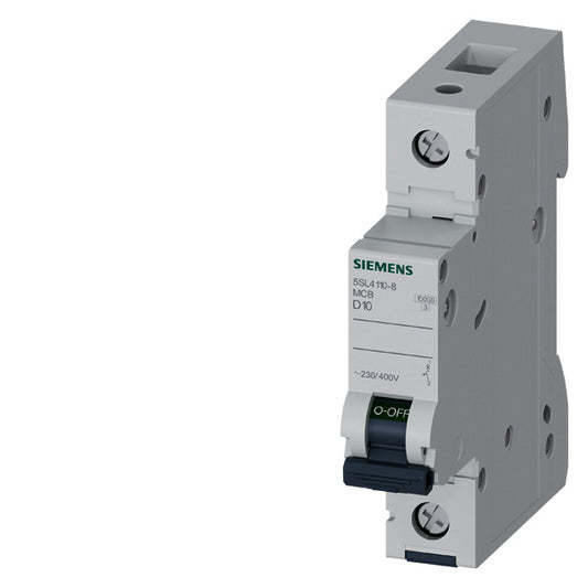 SIEM 5SL4110-8 Leitungsschutzschalter 230/400V 10KA, 1Polig, D, 10A
