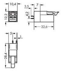 WAGO 890-892 Stecker pink