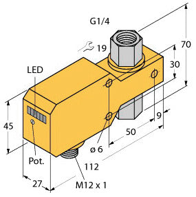 TURC FCI-D06CTP-AP8X-H1141 Strömungssensor Inline-Sensor mit integrierter Auswer