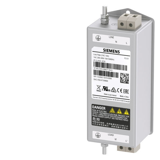 SIEM 6SL3203-0BB21-8VA1 SINAMICS V90/S210 Line Filter Kategorie C2 für 1AC 200-2