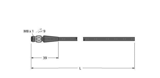 TURC PSGH3M-10/TFG Food & Beverage hygienic / TPE Anschlussleitung