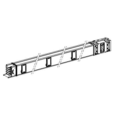 SE KSA800ED4306 Schienenkasten gerade 800A 6 Abgänge 3m