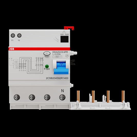 ABB DDA204BAPR-40/0 FI-Block f.S204 4P allstromsens.40A 30mA DDA204BAPR-40/0