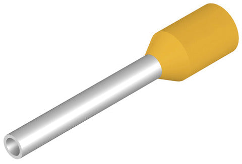 WEI H0,25/12T GE SV Aderendhülse, 0,25 qmm, 8 mm, Farbcode: Sonstige, gelb