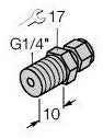 TURC CF-M-6-G1/4-A4 Temperaturerfassung Zubehör Klemmringver