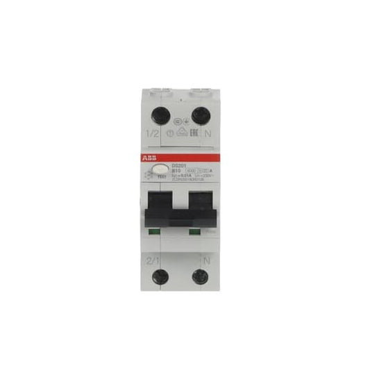 ABB DS201A-B10/0 A10 FI/LS-Schalter 6kA 1P+N Typ A B 10A 10mA 2CSR255180R0105