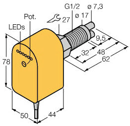 TURC FCS-GL1/2A2P-VRX/230VAC/A Strömungssensor Eintauchsensor mit integrierter A