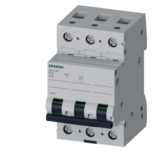 SIEM 5SL4316-7 Leitungsschutzschalter 400V 10KA, 3Polig, C, 16A