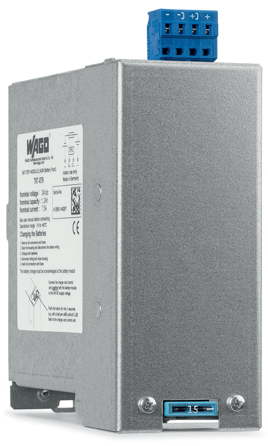 WAGO 787-876 Bleigel-Akku-Modul DC 24 V 1,2 Ah