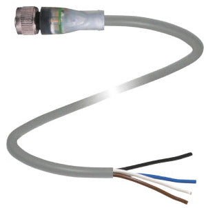 PF V1-G-A2-5M-PUR Kabeldose, M12, LED, 4-polig, PUR-Kabel Länge: 5 m Adern: 4x0,